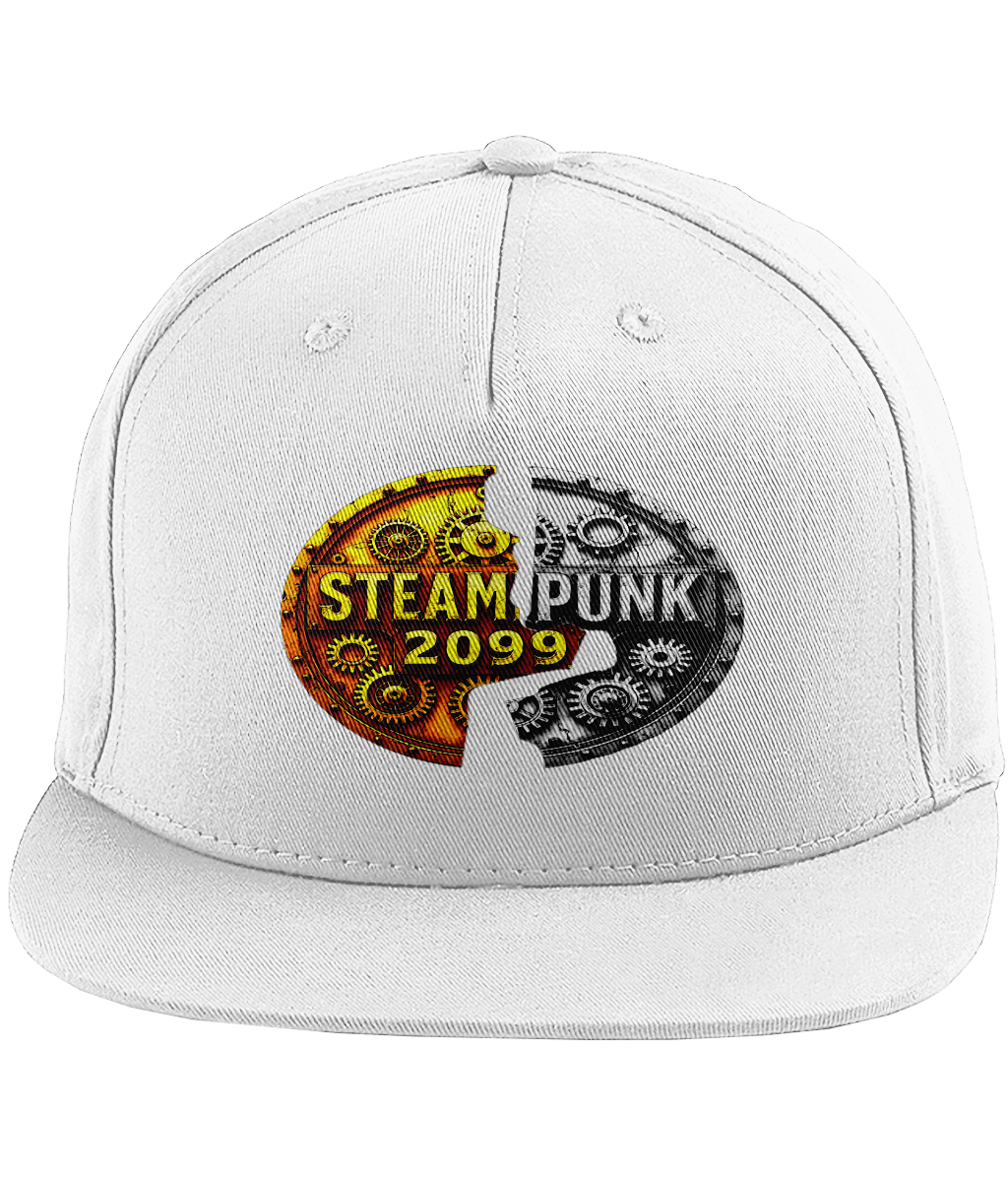 Snapback Rapper Cap #001 Steampunk 2099- silver/gold logo