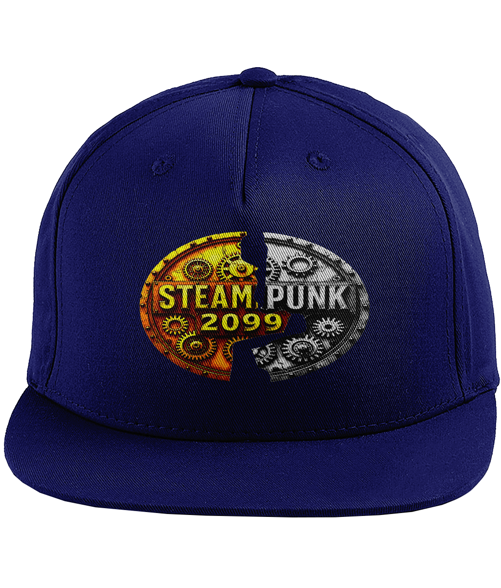 Snapback Rapper Cap #001 Steampunk 2099- silver/gold logo